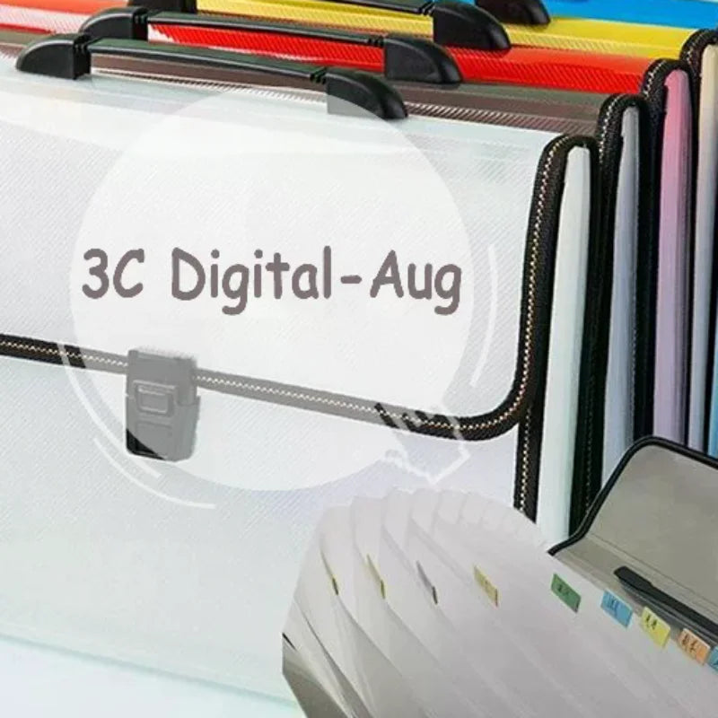 Long Document Organizer Folder Lightweight File Holder Handle Student Qme