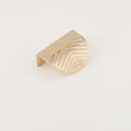 Leaf-shaped Modern Furniture Drawer Brass Handles Wardrobe Knob Door Qme small