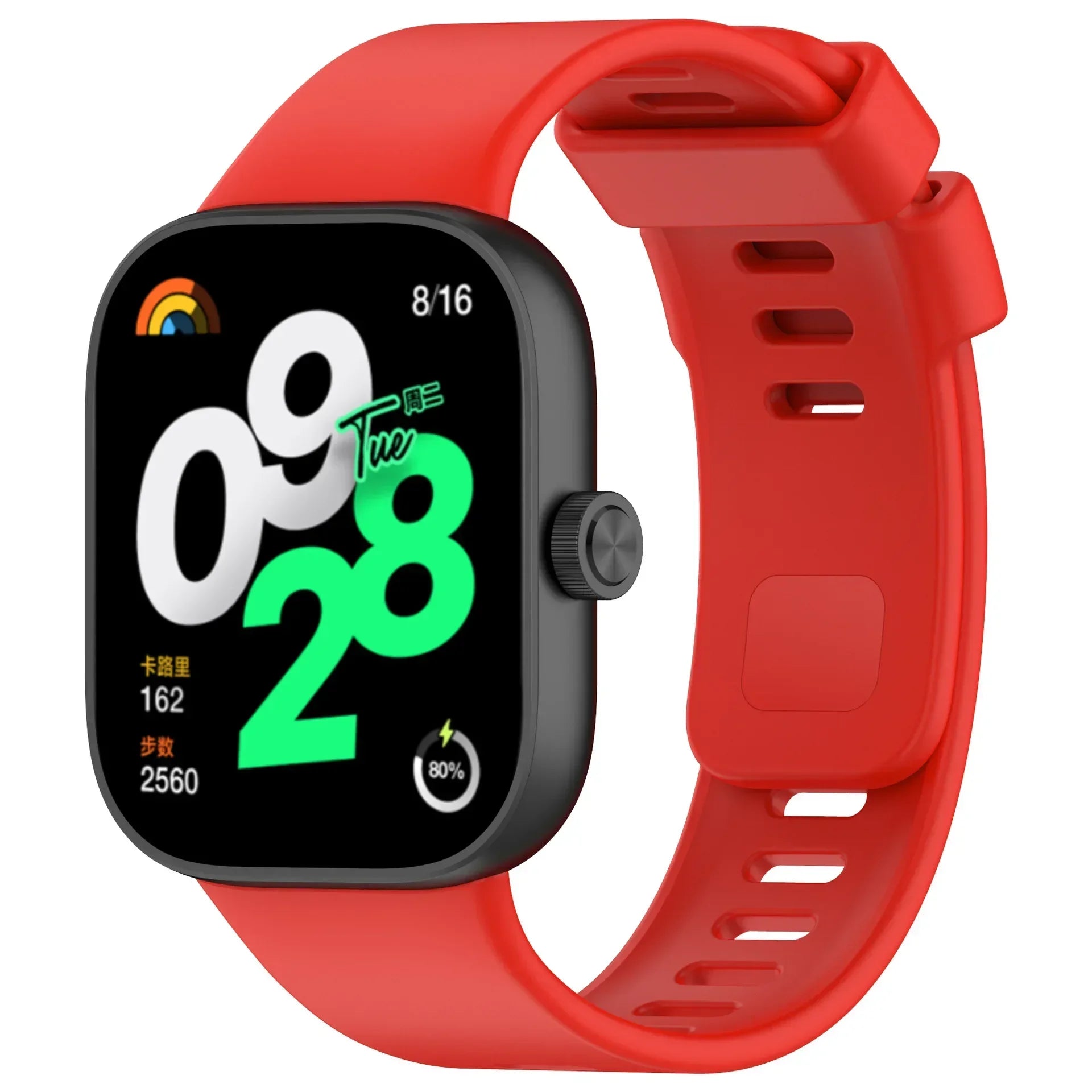 Original Silicone Strap For Redmi watch 4 SmartWatch WristBand For Redmi watch 4 Bracelet Band Watchband Sport Accessories Qme Red for Xiaomi Mi Band 8