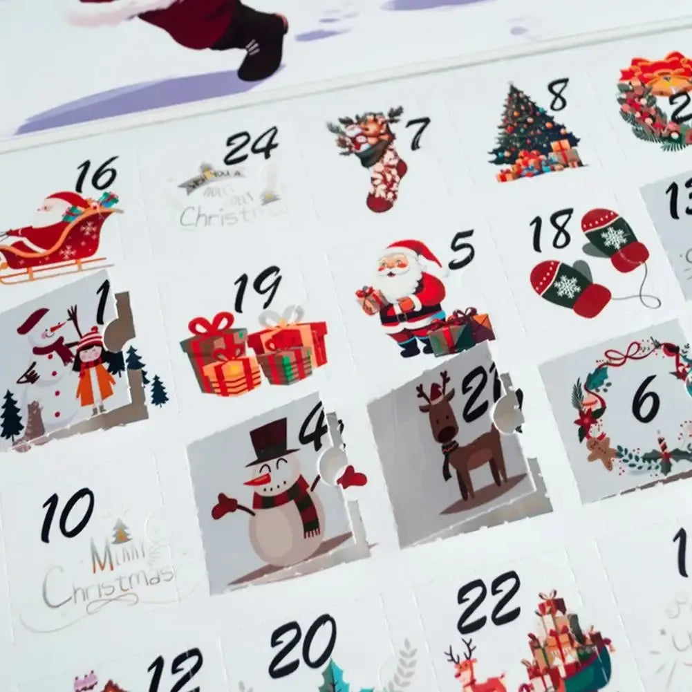2025 Christmas Countdown Advent Calendar Gift Box 24 Days Mystic Blind Box Festive Christmas Decorations Surprises for Holidays Qme