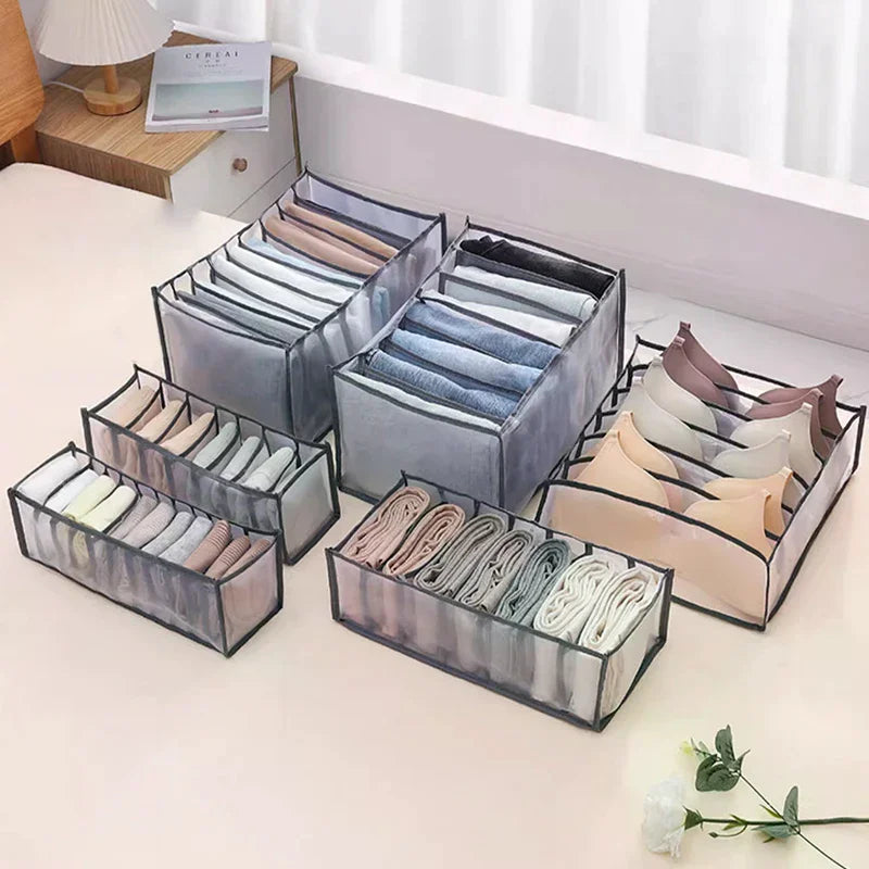 Multifunctional Folding Drawer-Style Fabric Storage Box For Underwear And Socks Qme