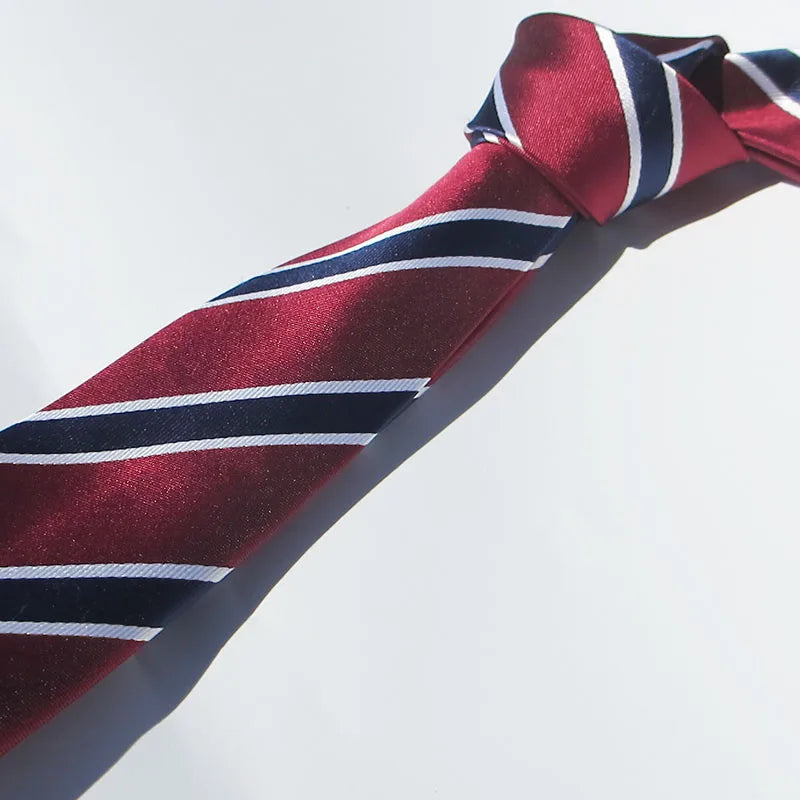 Floral Burgundy Tie Men Silk Wedding Dark Bordeaux Wine Red Stripe Qme stx-6