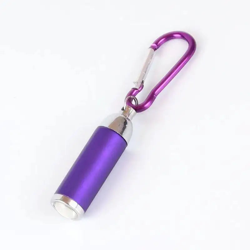 Multi-function Keychain Lamp LED Mini Flashlight Telescopic Strong Qme Purple