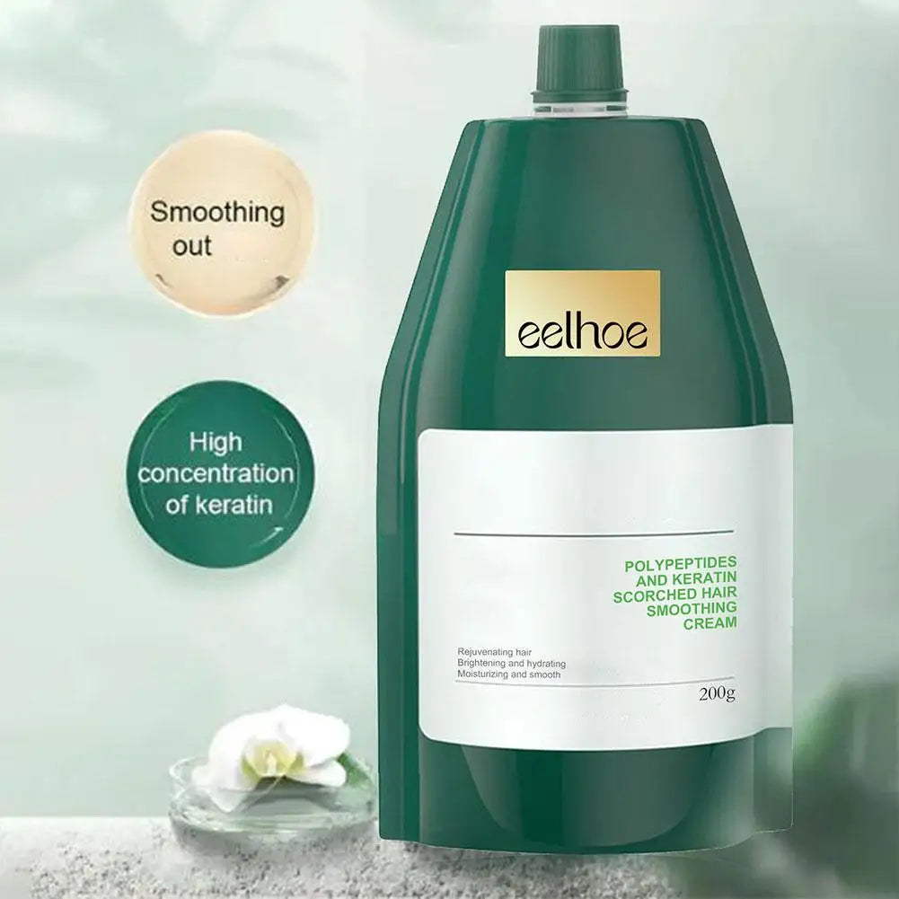 Keratin Hair Cream Quickly Smoothing Hair Reduce Frizz Split Ends Repairing Dry Damaged Scalp Moisturizing Hair Treatment Cream Qme