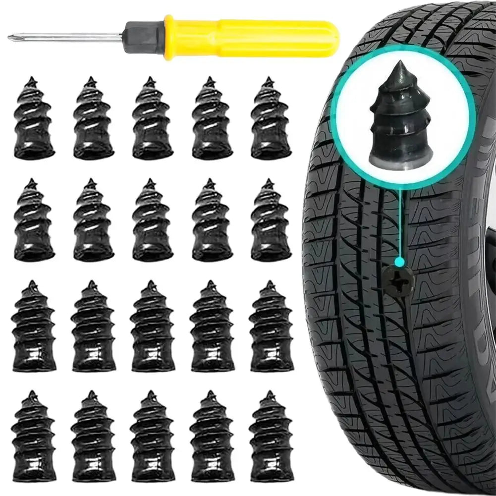 Tire Repair Nail Vacuum Plug Spiral Rubber Car Truck Motorcycle Qme