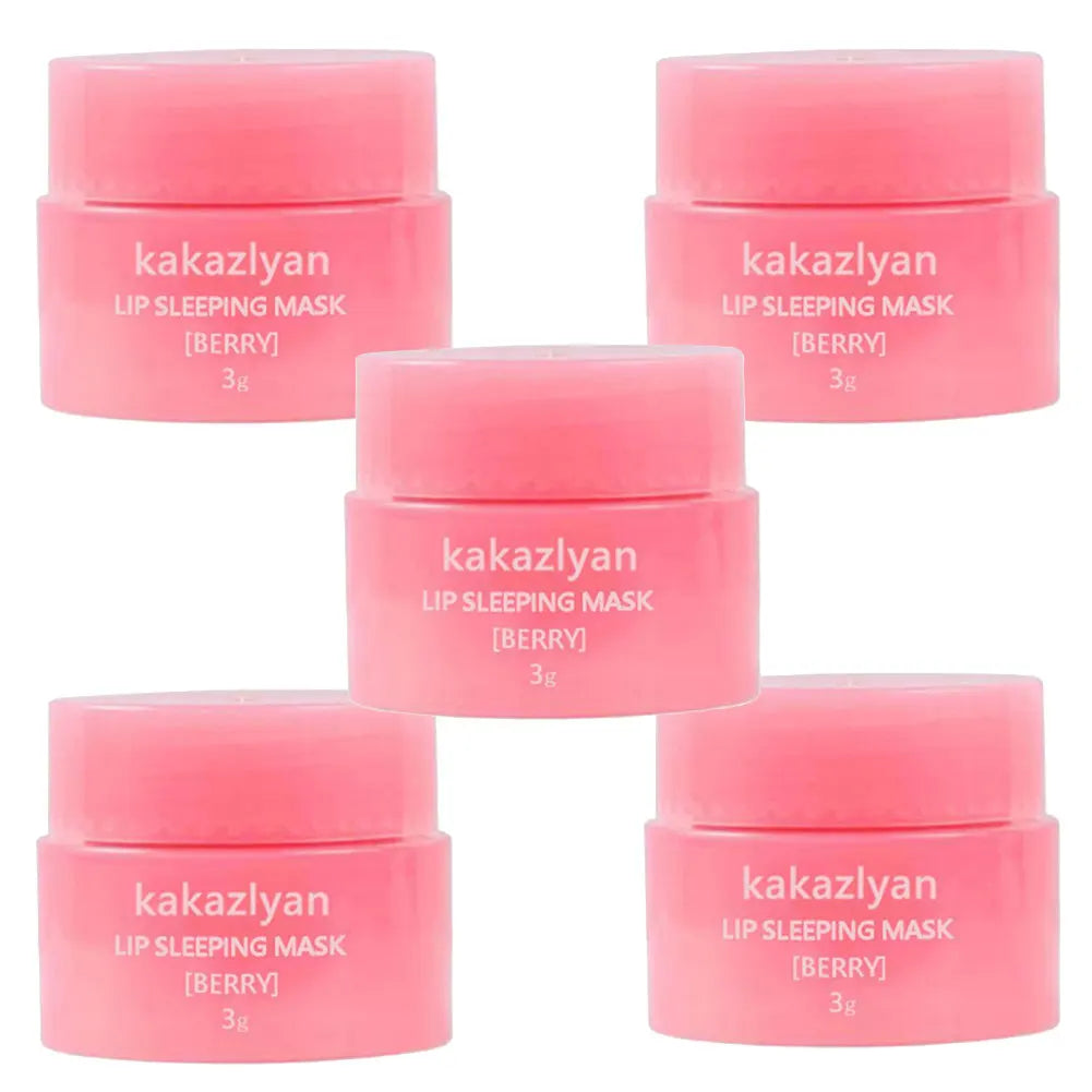 Jelly Lip Balm Fruite Fragrance Moisturizing Gloss Mask Base Makeup Qme 5pcs