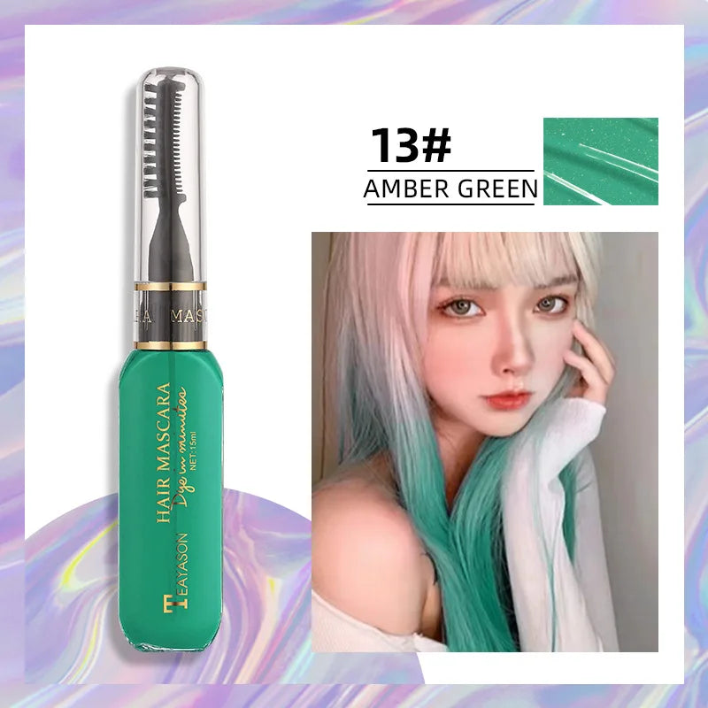 Disposable Hair Colour Dye Temporary Hair Dye Mascara Dual Purpose Washable Hair Coloring Cream DIY Dying Hairstyle Supplies Qme 13