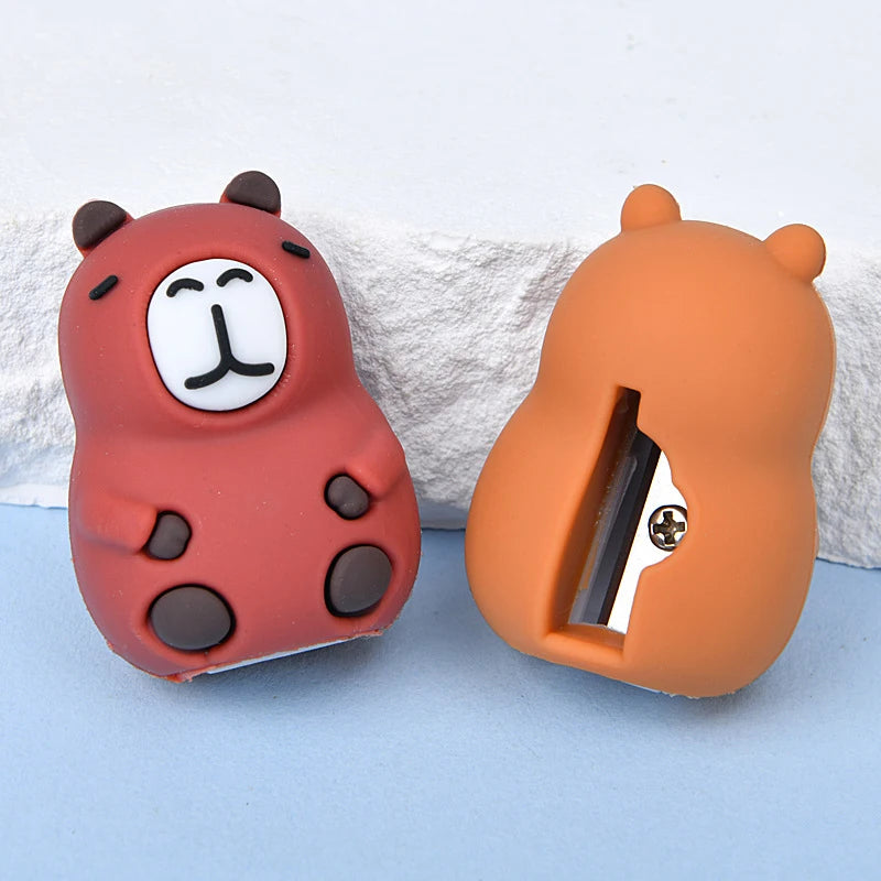 Cute Cartoon Capybara Pencil Sharpener Cutting Tools Student Qme