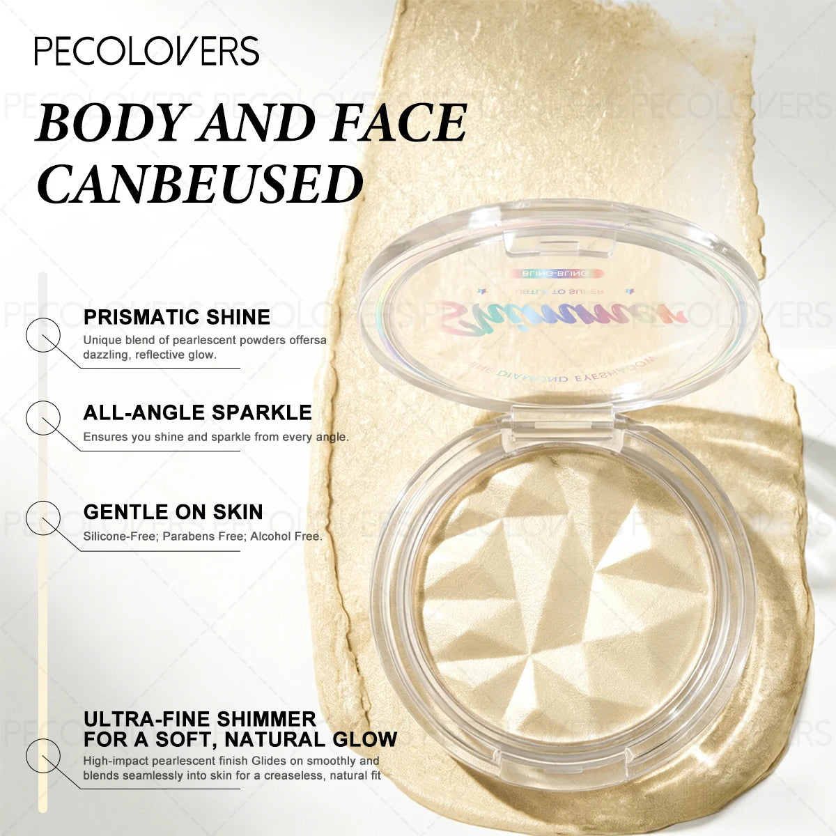 Multi Functional Disc Champagne White Silver Colors Brightens Face Qme