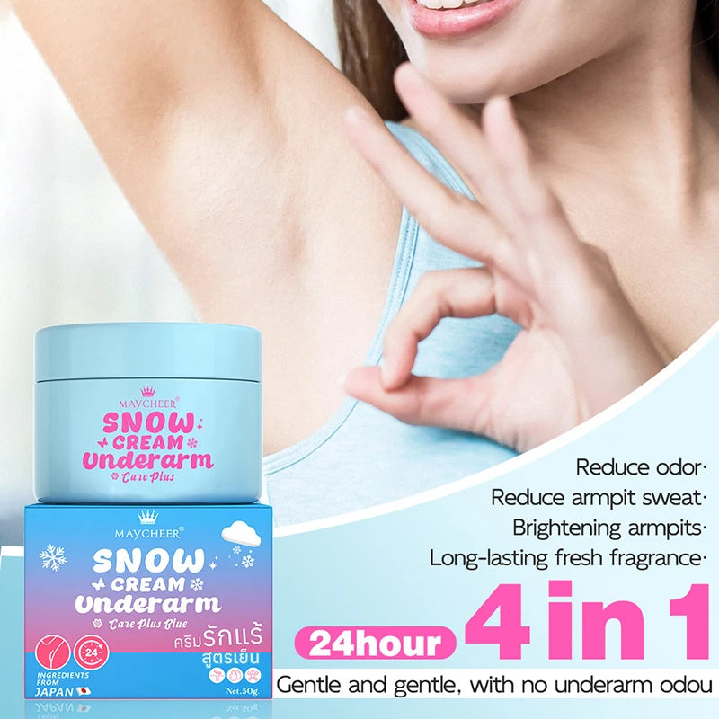 4-in-1 Underarm Care Cream 24h Long Lasting Antiperspirant Refreshing Qme