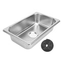RV Kitchen Sink Wash Basin RV 304 Stainless Steel Sink Rust Resistant High Capacity Smooth for Boat Yachts Boats Qme SILVER