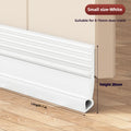 1M Self-Adhesive Windproof Door Bottom Seal Strip Double Dustproof Free-Cutting TPE 4 Colors Under Door Weatherstrip Qme S white 1M