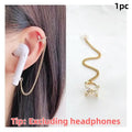 Creative Rhinestone Butterfly Earphone Anti-lost Chain Fashionable Qme A3