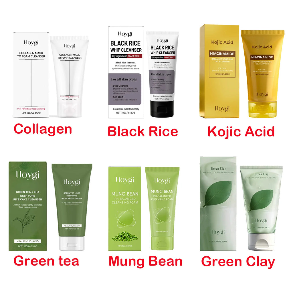 Multi-Option Facial Cleanser Oil Control Brightening Skin Cleansing Moisturizing Blackhead Remove Skincare Face Wash Foam Face Qme