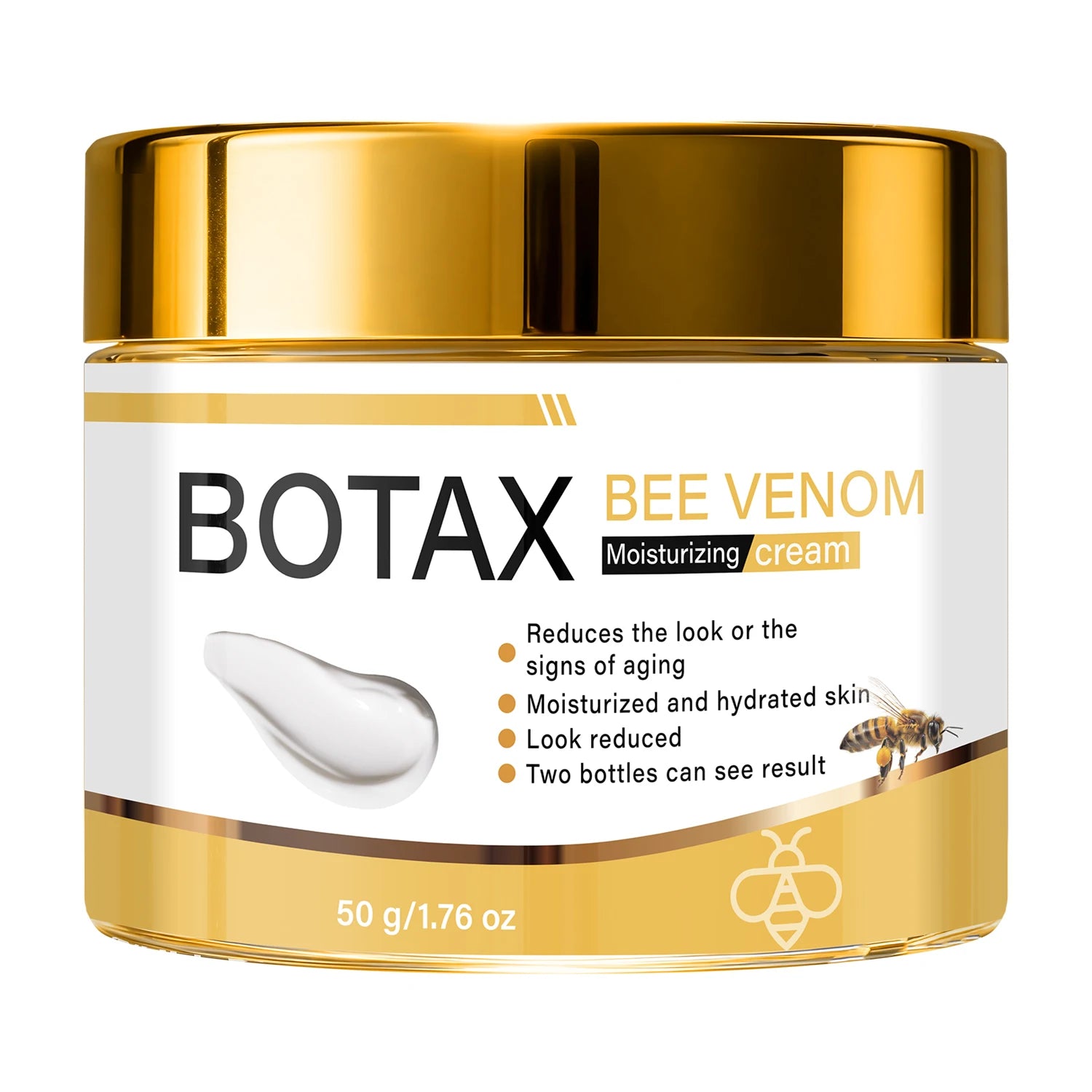 BOTAX Bee Venom Moisturizing Cream, Firming & Anti-Aging with Retinol, Hyaluronic Acid & Collagen for Hydrated Skin Qme WHITE 50g