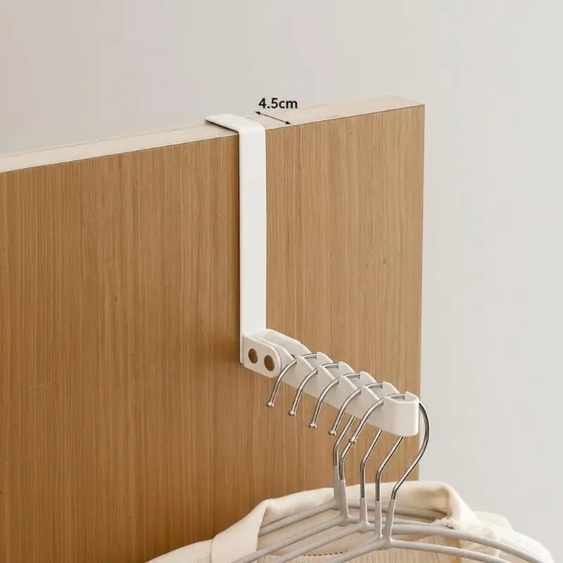 Foldable Over Door Hanger Rack No Drill Easy Mount Space Saving Hook Qme