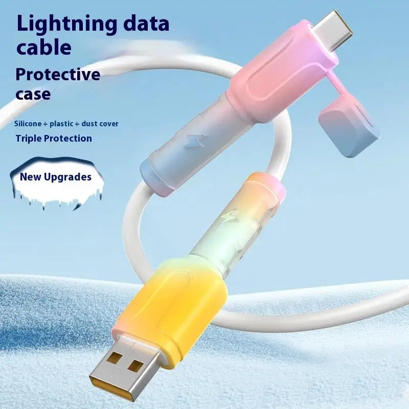 Charger Cable Protector Soft Silicone Cover C Cord Saver Practical Qme