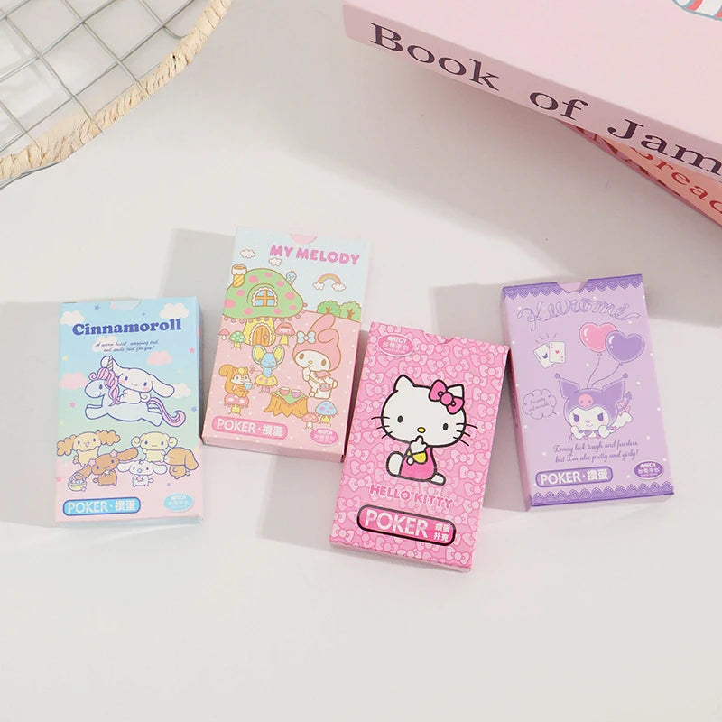 Hello Kitty: Cute, Cartoon-Style, Fun, and Casual Entertainment Melody & Hello Kitty Series Playing Cards Game Cards Qme