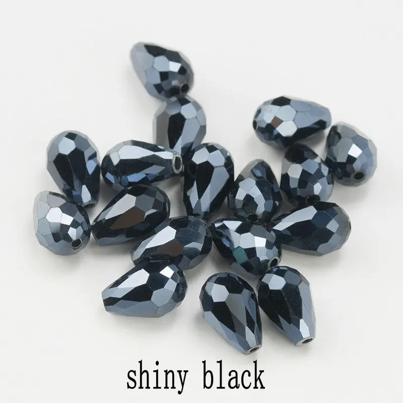 6x8MM 70PCS Faceted Austria Waterdrop Crystal Beads for Jewelry Making Teardrop Glass Beads DIY Bracelet Earring Supplies Qme 5-70pcs