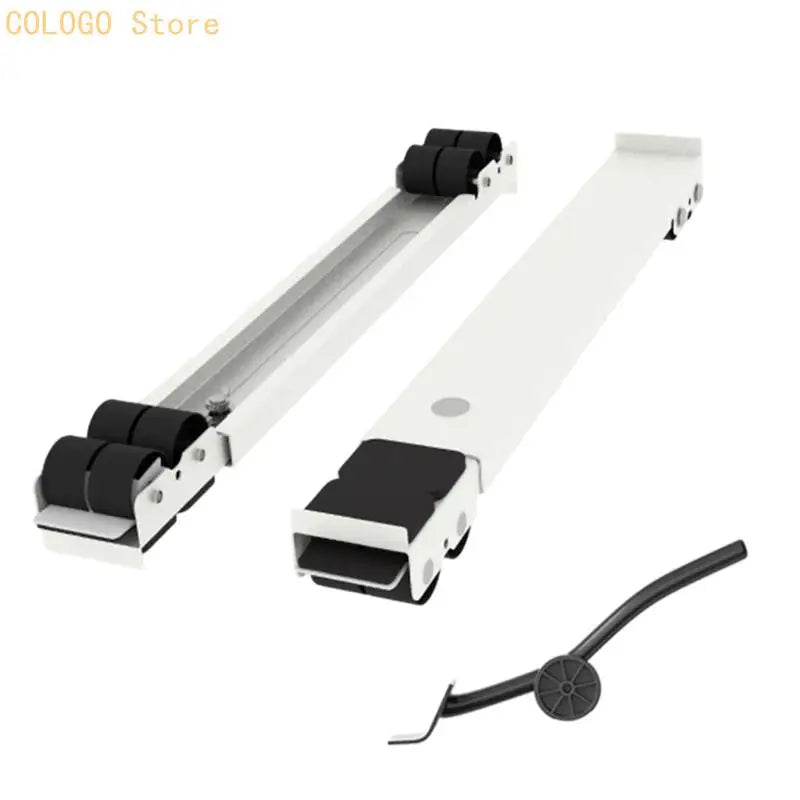 Adjustable Extendable Washing Machine Roller Washer Dryer Stand Heavy Qme White with crowbars China Mainland