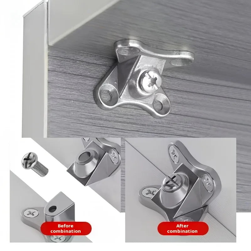 6 Sets of Zinc Alloy Butterfly Angle Bracket, Removable Angle Bracket, with Screw - Support Connectors for Furniture, Qme