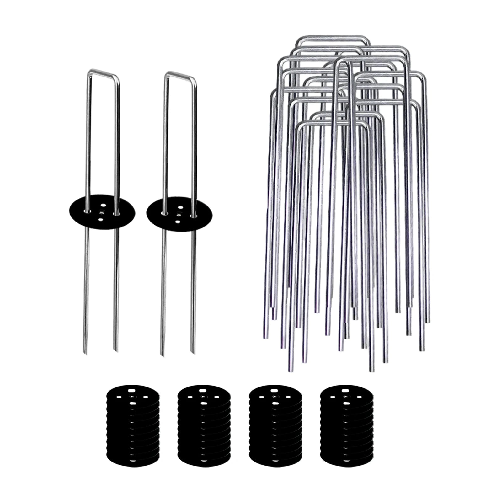 U-Shaped Garden Nails Heavy Duty Stake Lawn Galvanized Landscape Nail for Fixing Water Pipe Turf Barrier Ground Nail Qme A