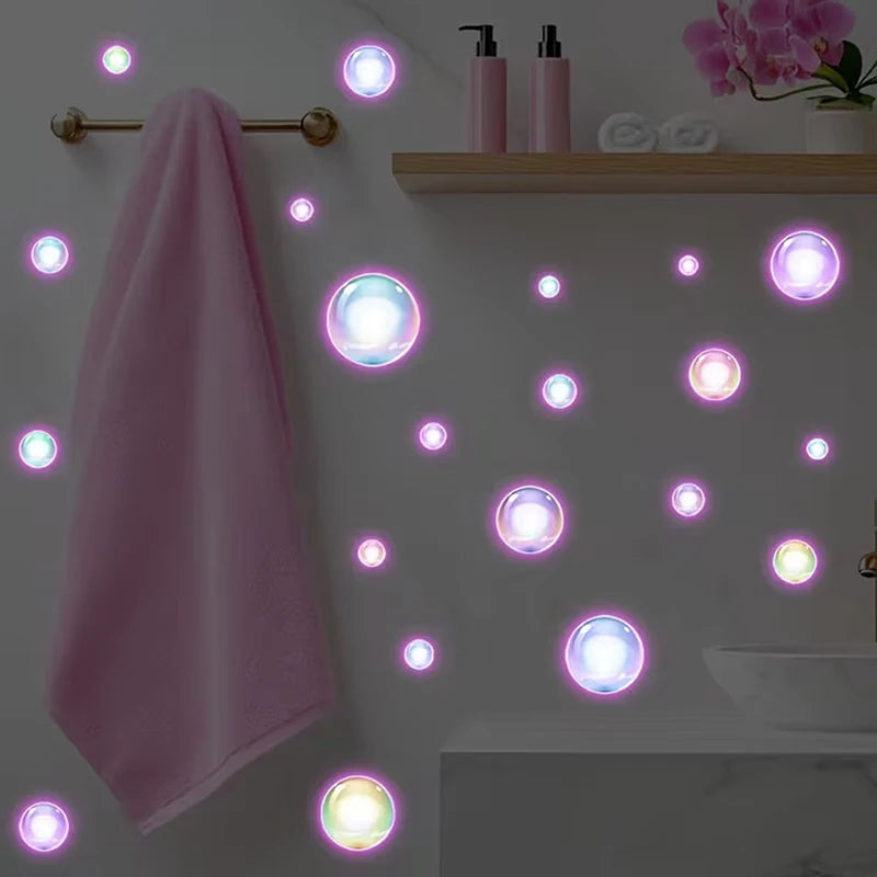 Living Room Bedroom Removable PVC Decals Home Decor Glow-in-the-dark Qme