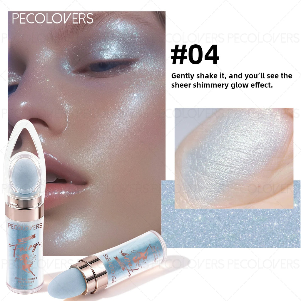 1PC Multifunctional Glitter Powder, Highlighter for Face, Body and Eyes, Brightening Glitter Powder,Suitable for Holiday Makeup Qme 04