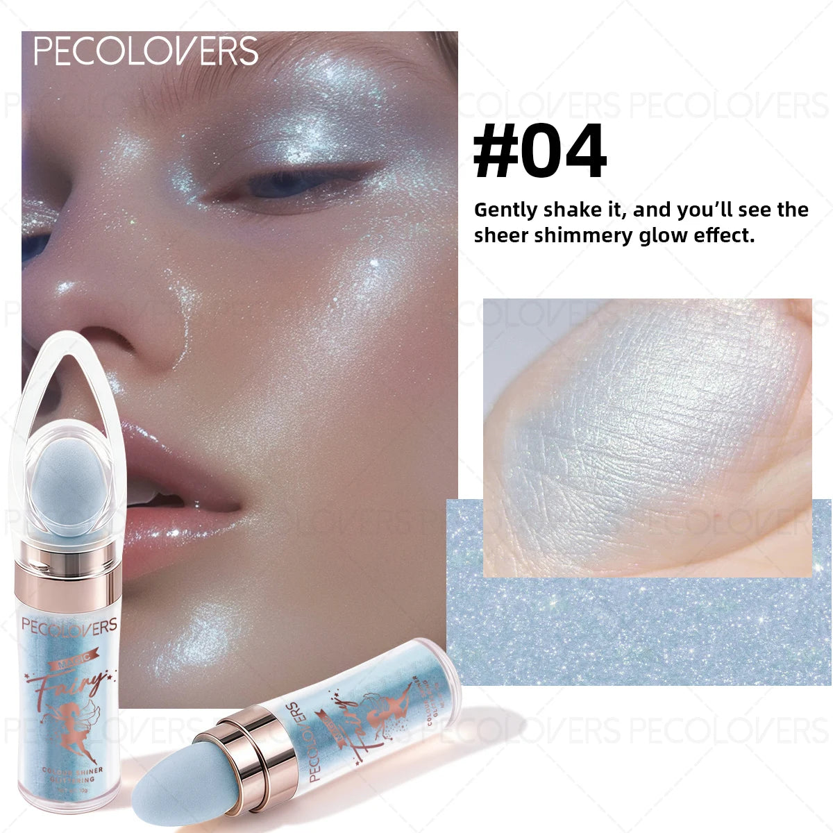 1PC Multifunctional Glitter Powder, Highlighter for Face, Body and Eyes, Brightening Glitter Powder,Suitable for Holiday Makeup Qme 04