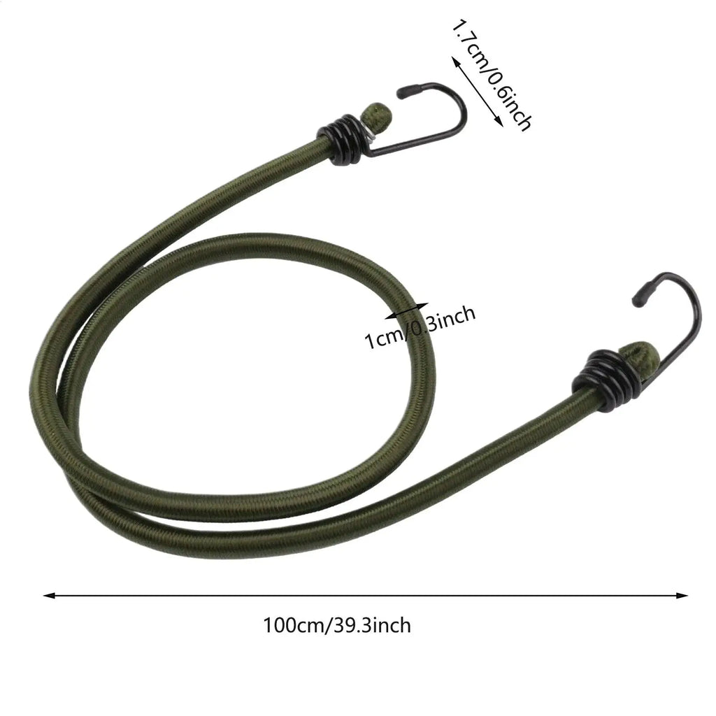 Bungy Cords Hooks Elastic Rope 39 37 Inches Straps Car Van Travel Qme