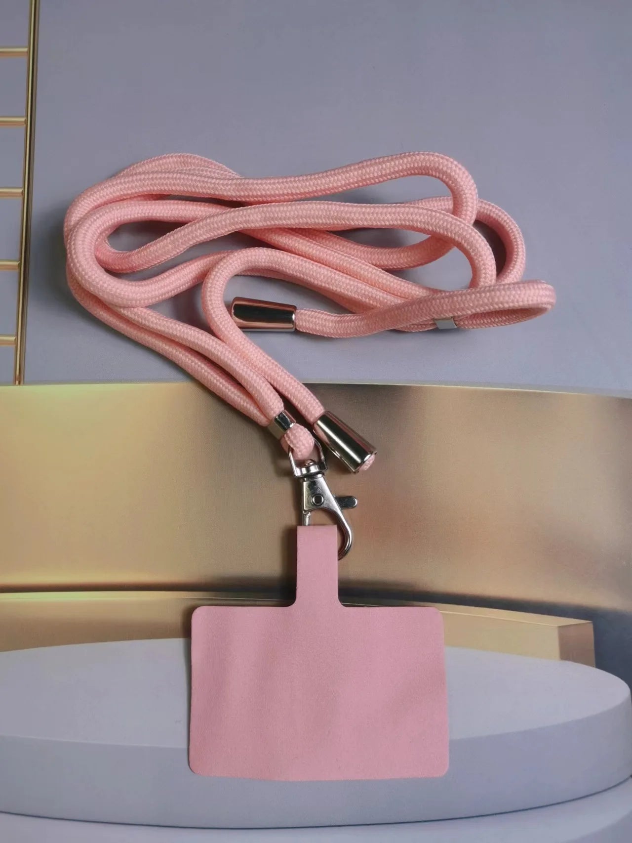 2Pcs Universal Adjustable Phone Lanyard Strap Mobile Phone Hanging Rope Neck Straps Anti-lost Lanyards Cell Phone Accessories Qme 2pcs pink