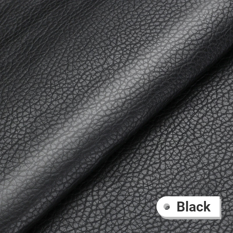 Self-Adhesive Leather Repair Patch Sofa Black PU Leather Sticker for Furniture Table Chair Clothes Car Seats Shoe Bags Fix Patch Qme Black 25X30CM