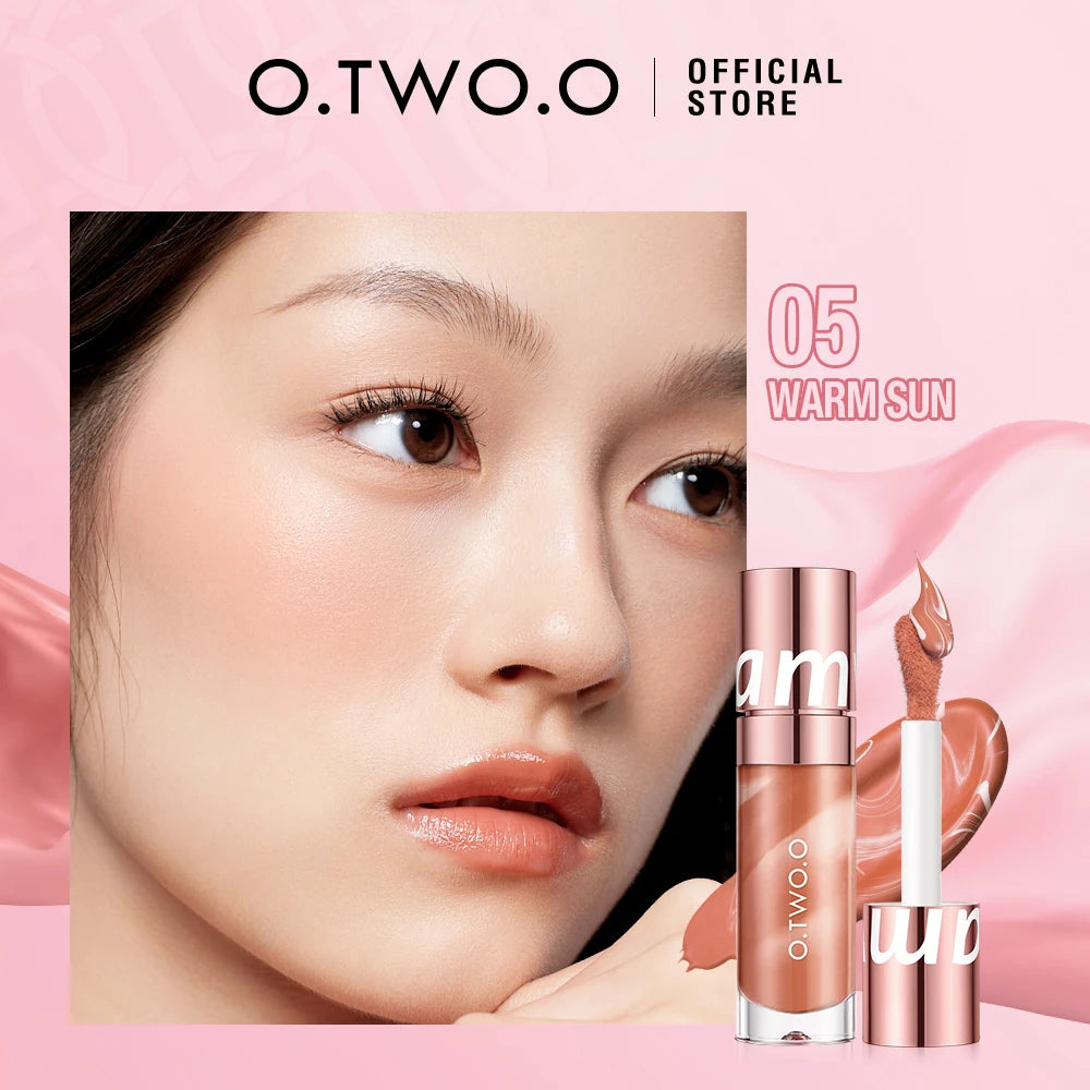 O TWO Liquid Blush Face Blusher Moisturizing Long Lasting Natural Qme 05 Warm Sun China Mainland