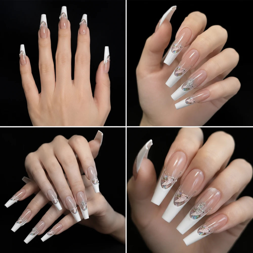 Nailpop 3D Ladder Coffin French Nail Exclusive Builder Molds Clear 15 Qme