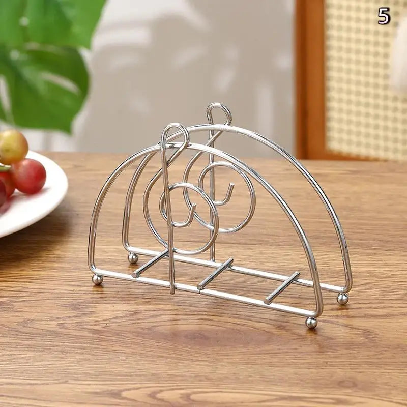 Metal Iron Napkin Holder Paper Drawer Storage Bracket Organizer Qme 5