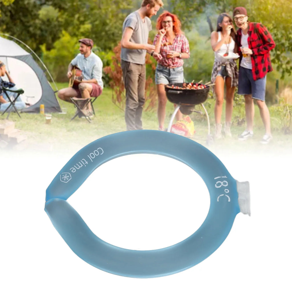 Neck Cooling Ring Reusable Neck Cooling Wraps Wearable Cooling Neck Tube 18 Degrees Celsius Freezing Ergonomic Neck Cooling Tube Qme Default Title