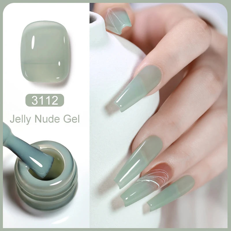 Arte Clavo Transparent Nude Pink Jelly Gel Nail Polish Semi Permanent