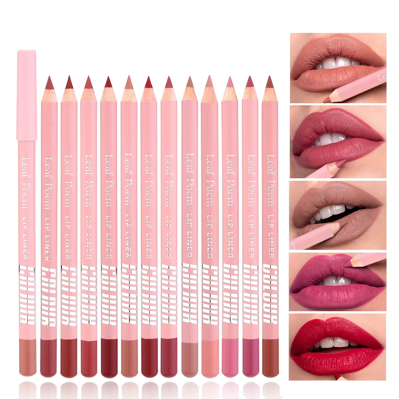Nude Pink Lipliner Pencil Long-lasting Waterproof Red Brown Lip Contour Sculpt Pen Blendable High Pigmented Lipstick Makeup Qme
