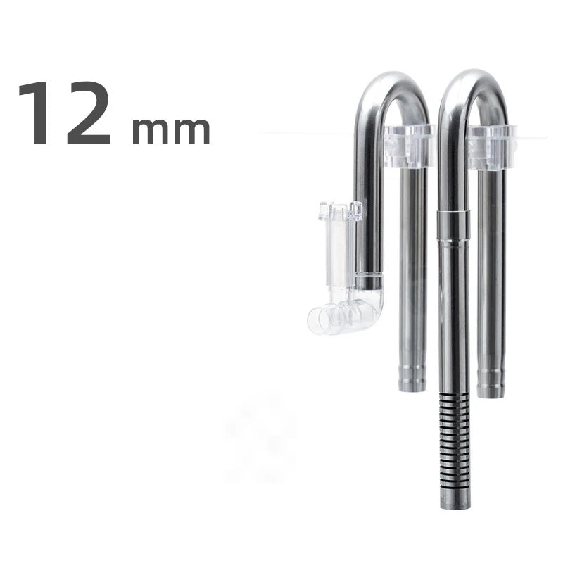 AQUAPRO Stainless Steel Inlet Outlet Skimmer Aquarium Aquatic Plants Pipe Shrimp Hose Holder Fish Tank Filter Accessories Water Qme skimmer 12