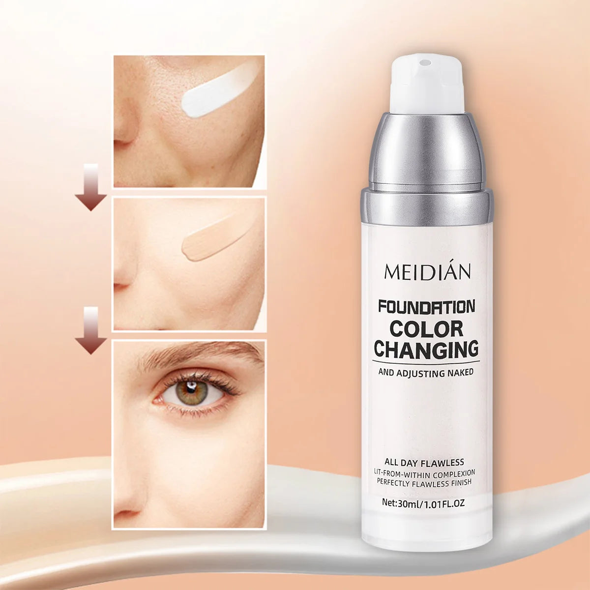 Liquid Foundation Moisturizing Fitting Fine Texture Long-lasting Qme