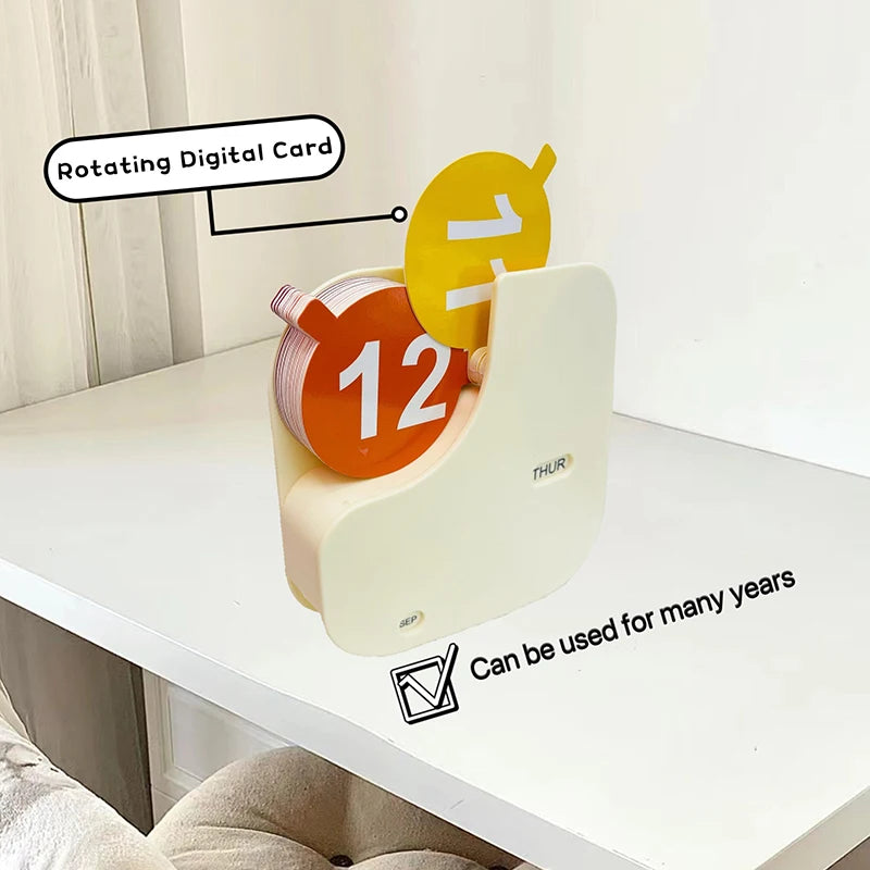 Desktop Calendar Flip Display Reusable Each Year Day Month Indicators Qme