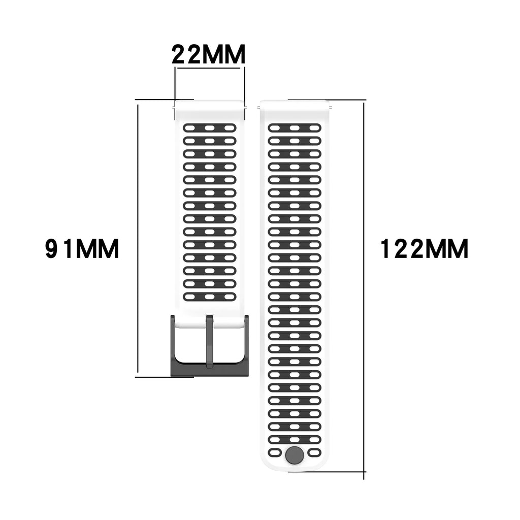 22mm Wristband For Suunto Vertical 2/RACE 2 Two-Tone Silicone Strap for Honor GS3 Replacement Band Bracelet for Honor watch 4pro Qme