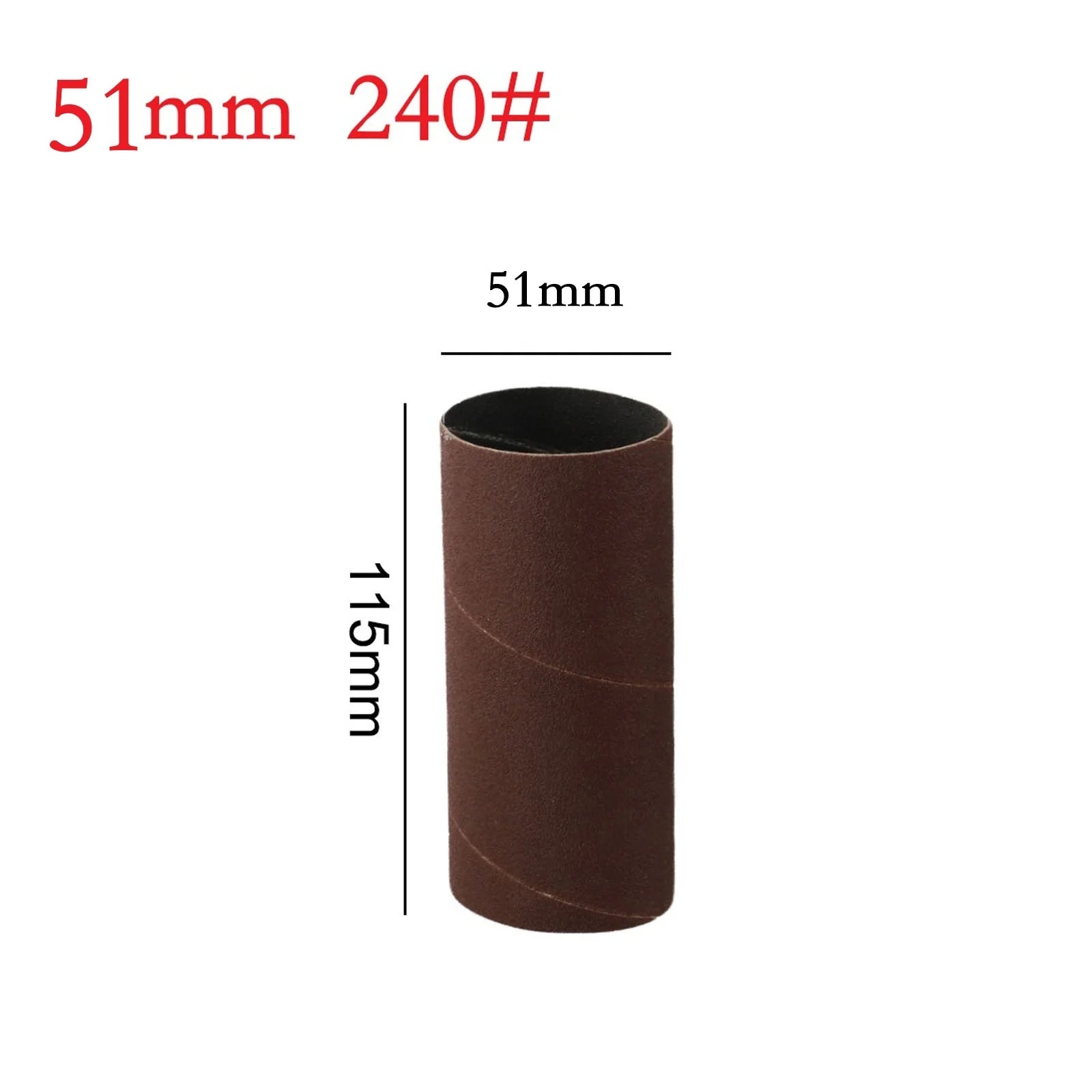 1pc 115mm Drum Sanding Sleeves 13/26/38/51/76mm Spindle Sanding Drum Sander Tool For Hobbies Carpentry Polishing Sanding Paper Qme 51mm 240Grit