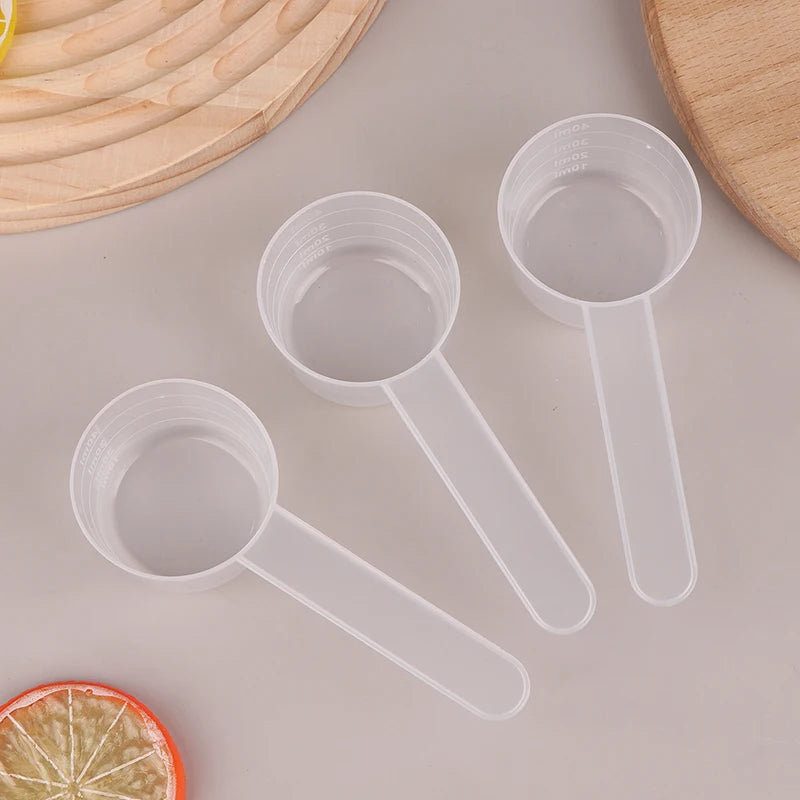 Flat Bottom Graduated Measuring Spoon Scale Transparent Plastic Qme Default Title