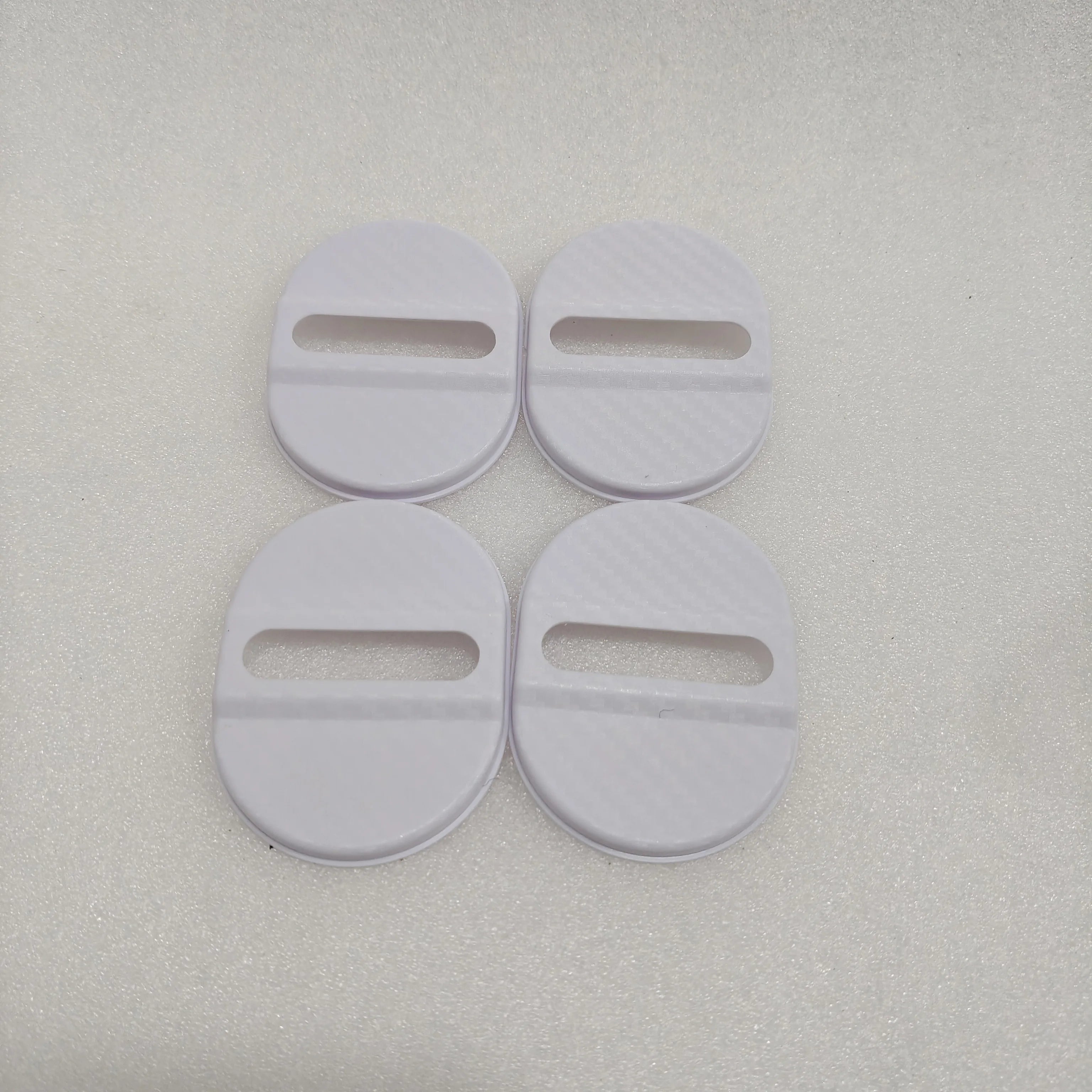 4pcs Car Door Lock Protector Covers, Anti-Rust Plastic Cushion for BMW F30 , Universal Car Door Accessory Protection Sleeve Qme White