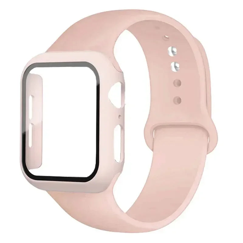 Glass+case+strap Apple Watch Band Screen Protectors IWatch Series 9 8