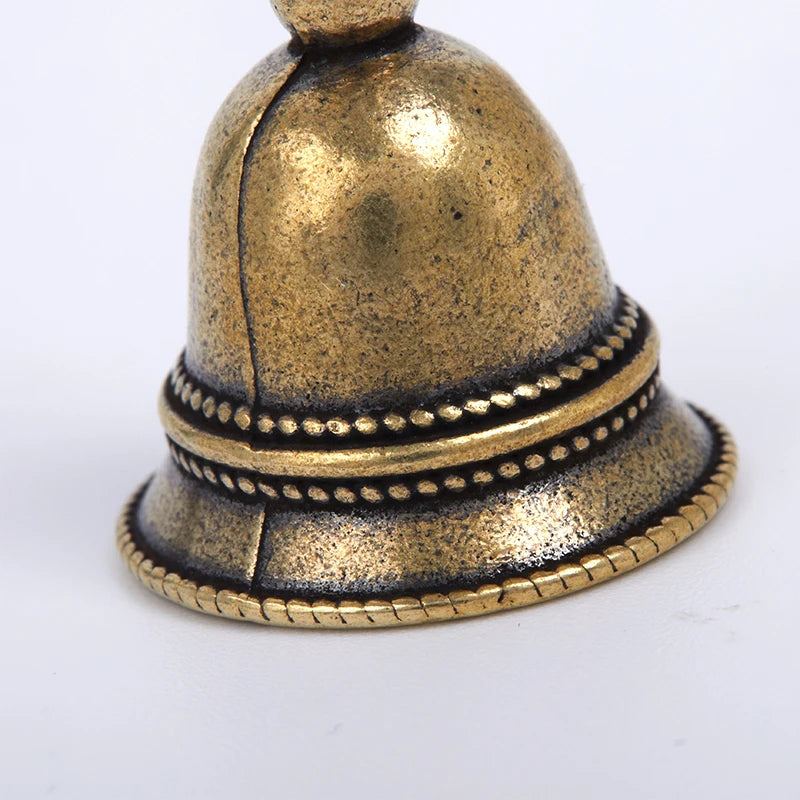 Brass Handicraft die-casting Drop Bell Key Car Button Wind Bell Tibetan Bronze Bell Creative Gift Home Decoration Accessories Qme