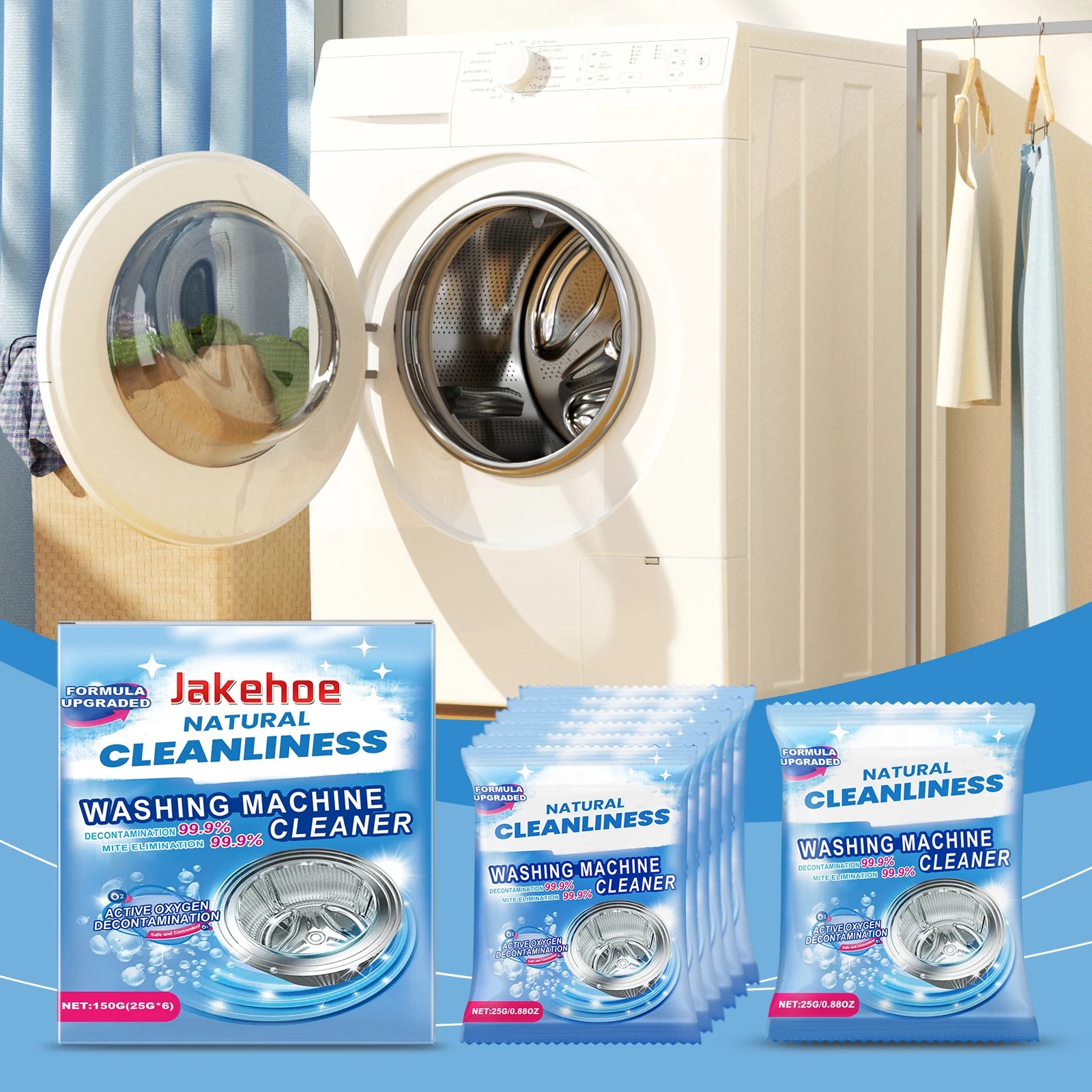 Washing Machine Cleaning Powder Effectively Clean Stubborn Dirt Eliminate Mold and Odor Multi-functional Washing Machine Cleaner Qme