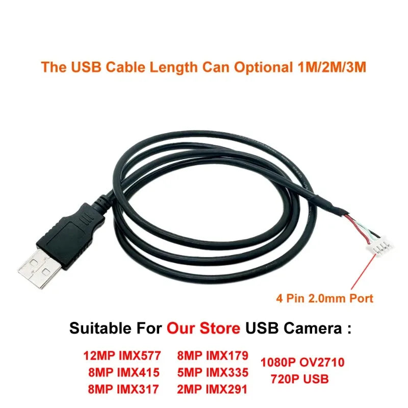 2PCS USB Power Cable 2/4 Core Male Female Single Head Extension Data Cable for Fan Light LED Strip No Soldering Qme