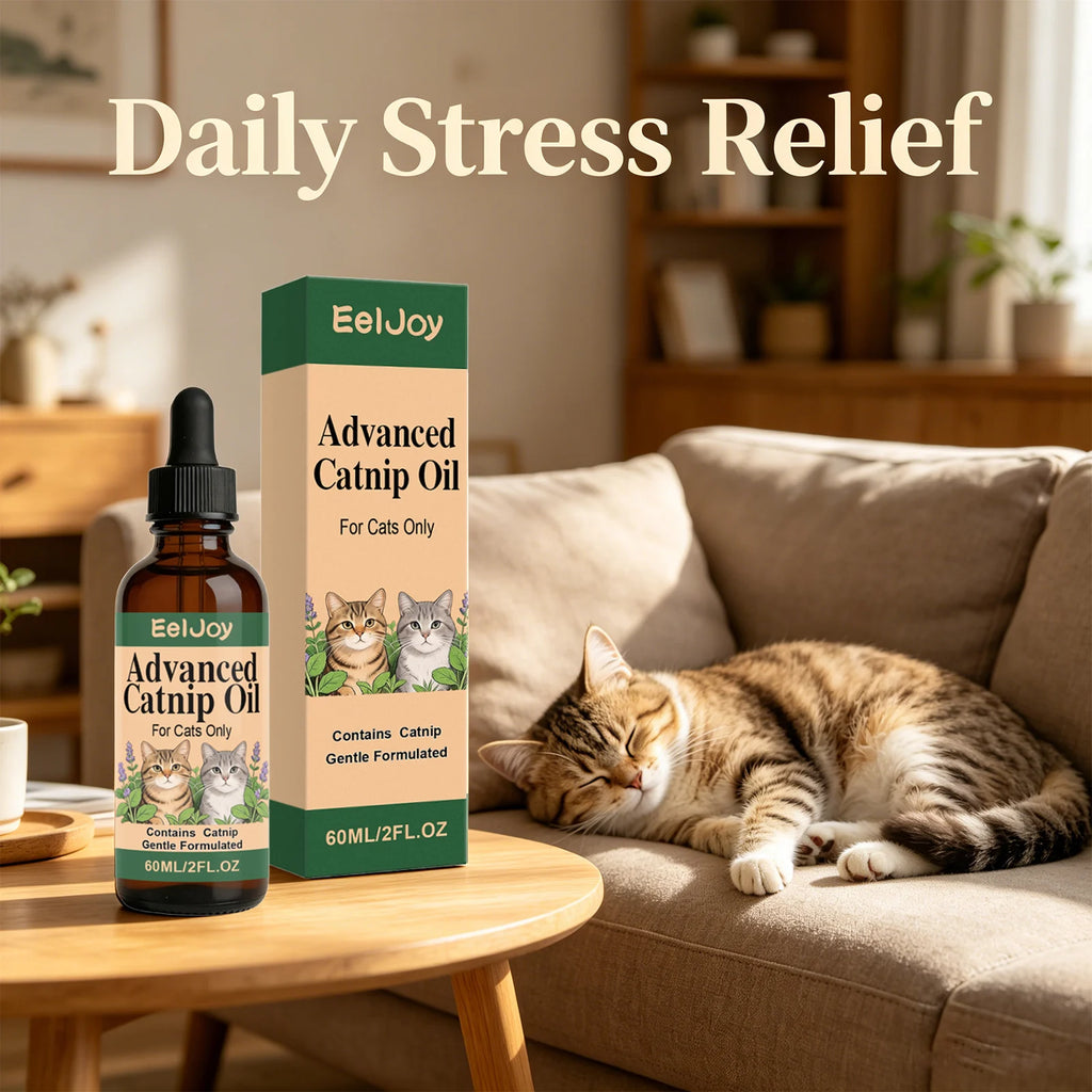 Peppermint Oil Care Drops Relieve Tension & Anxiety Soothing Emotion Reduce Impulsive Behavior Calming Aid Natural Catnip Liquid Qme